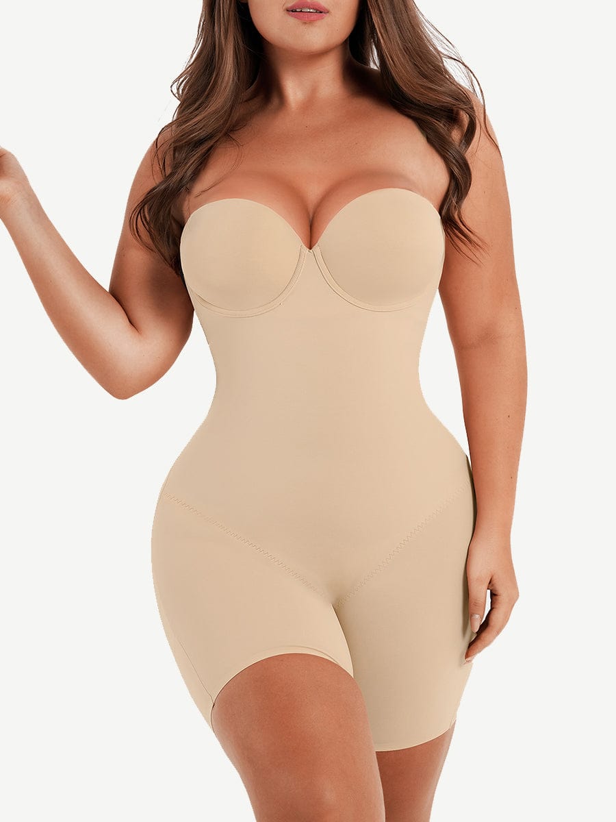 The Strapless Mid-Thigh Bodysuit